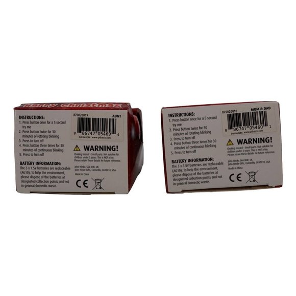 Flashing Tree Decoration Happy Christmas World's Best Aunt / World's Mom & Dad - Picture 5 of 5